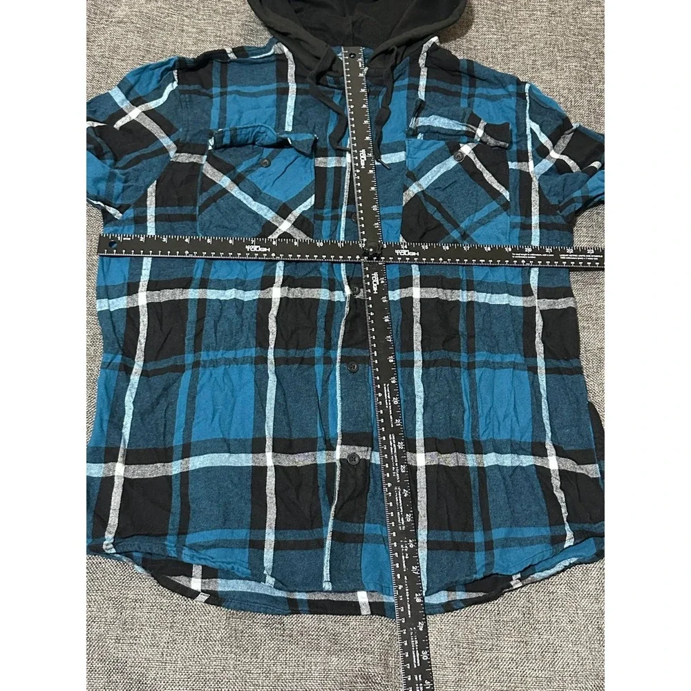 No Boundaries Men's‎ L (42-44) Plaid Long Sleeve Sweater Shirt
